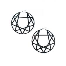 Kill Star Enneagram Hoop Earrings Oversized Hoop Earrings Oversized Earrings Hoop Earrings