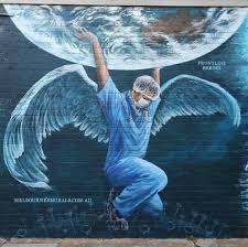 Bbc On Instagram This Mural Honouring Health Workers Has Been Painted In Melbourne Australia All Non Essential Businesses Are Clo Nurse Art Street Art Art