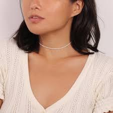 Pearl Necklace Pearl Choker Beaded Necklace Pearl Jewelry Beaded Jewelry  Pearl Bead Necklace Choker Necklace Bridesmaids Gift Birthday Gift