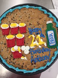 21st Birthday Cookie Cake Ideas 21stbirthday Cookiecake Beerpong Cookie Cake Cake Desserts