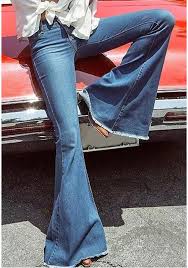 Découvrez les jeans à pattes d'éléphant tommy hilfiger femme. Jeans Flare Longue Mode Annees 70 80 Femme Patte D Elephant Pantalon Bleu Fonce Jeans Bas