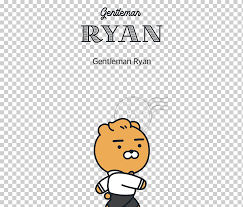 Fun cartoon animtion for kids with ryan's world! Kakao Friends Line Friends Gentleman Kakao Ryan Comics Text Head Png Klipartz