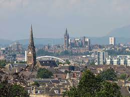 Located at the west end of scotland's central belt on the banks of the river clyde. Google Map Of Glasgow United Kingdom Nations Online Project