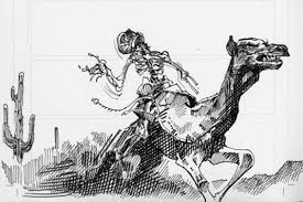 It is because it appears like a camel toe. Red Ghost True West Magazine