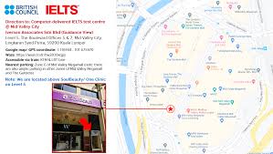 From then, it will be $2 a day to park, and free on weekends and public holidays. Directional Map To Test Centre At Mid Valley City Ielts Asia British Council