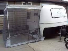 Cesari Boler I Like The Mosquito Netting Set Up On This Little Fella Camper Awnings Vintage Campers Trailers Trailer Awning