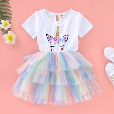 Anda mempunyai gaun pembalut seksi, gaun koktel, gaun malam dan gaun bola panjang. Buy Nbb7 Baby Toddler Girls Unicorn Dress 0 4y 5 Sizes As Picture Eromman