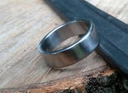 Not as scratch resistant as tungsten it still carries some resistance. Shotgun Ring Classic Wedding Band Mens Wedding Ring Mens Etsy
