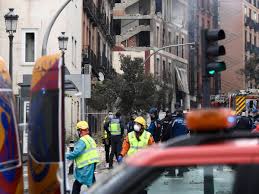At least two people were killed and several injured wednesday in an explosion caused by a suspected gas leak in the heart of the spanish capital, madrid. N1dk783 Ot64em