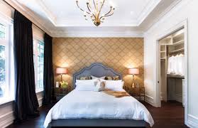 When using black in a bedroom, make sure that there is plenty of contrast, space, and light to ensure the room doesn't feel overly closed in. The Surprising Versatility Of Gold Wallpaper Captured In Images