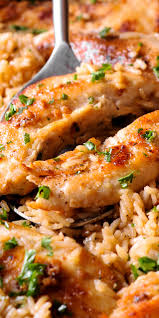Chicken With Garlic Parmesan Rice Chicken Dinner Recipes Yummy Dinners Chicken Recipes