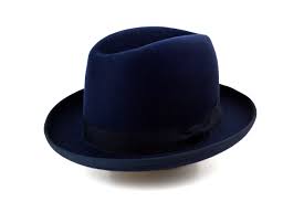 Homburg Hat The Candidate Navy Blue Fedora Hat For Men Mens Fedora Hats Mens Felt Hat Mens Felt Hat Homburg Hat Wide Brim Hat Men