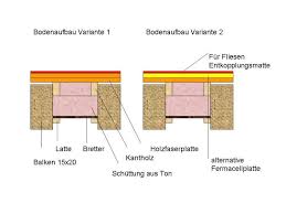 Hallo zusammen, wer kann mir in meinem technikraum fliesen auf osb verlegen. Holzbalkendecke Neuaufbau 2 Varianten