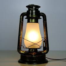Fashion Kerosene Table Lamp Nostalgic Vintage Kerosene Lamp Chinese Style Lantern Old Furniture Kerosene Electric Light Table O Lamp Table Lamp Vintage Lamps