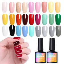 With the second color, paint almost all of the nail leaving some space near here are some more cute nail designs for short nails that will inspire you! Lilycute Nail Polish Nail Color Nail Gel Polish Semi Permanent Red Pink Top Coat Base Coat Gel Uv Led Nail Varnish Varnish Nail Polish Aliexpress