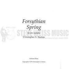 Norton Forsythian Spring M Marimba Solo Mallet Instrument Steve Weiss Music