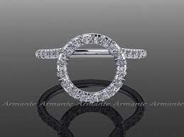 Halo Ring Guard Ring Enhancer Wedding Ring Enhancer Natural Diamonds Solitaire Enhancer 14k White Gold Engagement Ring Enhancers Classic Engagement Ring Solitaire Enhancer Wedding Band