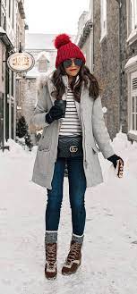 Cold Weather Look Winter Outfit Inspiration Quebec City What To Wear J Crew Snow Boots La Winter Outfit Inspiration Perfect Winter Outfit Trendy Winter Fashion