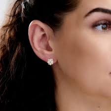 Bridal Jewelllery Large Single Baroque Pearl Drop Stud Earrings