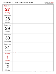 Free, easy to print pdf version of 2021 calendar in various formats. Weekly Calendars 2021 For Word 12 Free Printable Templates