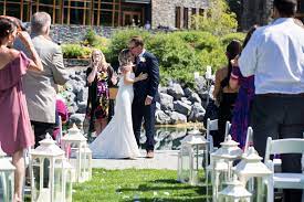 Outdoor Wedding Ceremony At Azuridge Estate Hotel By Emily Exon Calgary Wedding Venues Outdoor Wedding Ceremony Outdoor Wedding Venues
