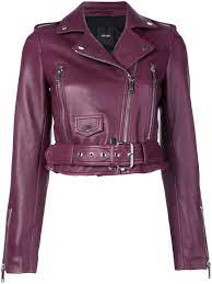 Pin By Kade Lynn On New Wardrobe Inspiration Purple Leather Jacket Cropped Leather Jacket Jackets