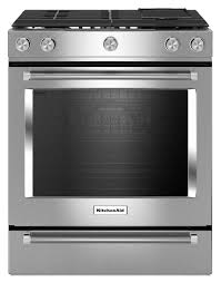 5 burner gas convection slide in range