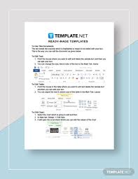 Restaurant Side Work Chart Template Word Excel Google