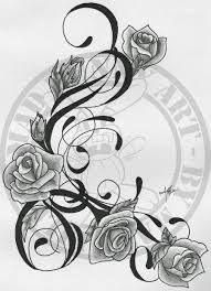 Trible Vine And Roses By Madbunnyart Jpg 900 1247 Vine Tattoos Flower Vine Tattoos Rose Vine Tattoos