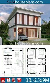 Our 3 bedroom, 2 bath house plans will meet your desire to respect your construction budget. House Plans 6 6x9 With 3 Bedrooms Flat Roof Sam House Plans Flat Roof House House Plans Model House Plan