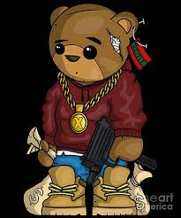 This is the gagsta bear , you better not be on his bad side !. Gangster Rap Digital Art Fine Art America