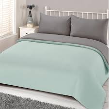 Set of 2 mint green grey gold downloadable geometric prints | etsy. Brentfords Reversible Duvet Cover With Pillowcase Mint Green Grey Bedding Set Ebay