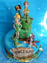 Peter Pan And Trilly Cake Peter Pan Cakes Disney Cakes Tinkerbell Cake