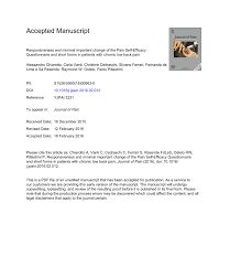 Pdf Responsiveness And Minimal Important Change Of The Pain Self Efficacy Questionnaire And Short Forms In Patients With Chronic Low Back Pain