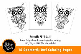 623x770 geometric coloring pages pdf geometric design coloring pages pdf. Geometric Owl Coloring Pages Printable Pdf 561576 Coloring Pages Design Bundles