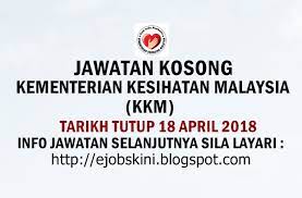 Negara menggembleng tenaga ke arah kesihatan yang lebih baik. Jawatan Kosong Kementerian Kesihatan Malaysia Kkm 18 April 2018