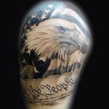 American Flag Eagle Tattoo Black And White Pin On Tattoo Ideas