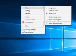 Your current windows 10 icon size setting has a black dot next to it in the menu. How To Change Icon Size And Text Size In Windows 10