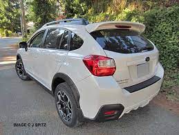 Satin White Pearl Subaru Crosstrek Rear View Subaru Subaru Crosstrek Subaru Cars