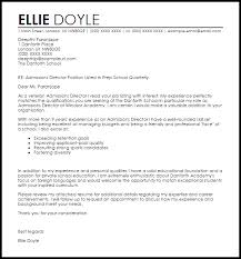 Admissions Director Cover Letter Sample Cover Letter Templates Examples