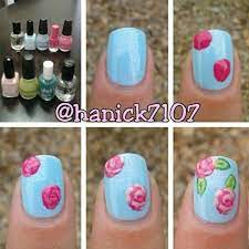 Rose Nail Tutorials You Must Love For Summer Pretty Designs In 2021 Rose Nails Rose Nails Tutorial Vintage Rose Nails