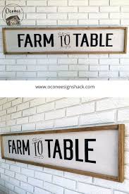 Farm To Table Framed Wood Sign Farm To Table Sign Farm To Etsy In 2020 Rustic Wood Signs Wood Frame Sign Wood Signs
