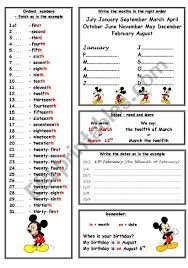 We've got worksheets for tracing numbers, counting practice, number recognition, number patterns, color by number and much, much more! Ordinal Numbers Esl Worksheet By Blanca