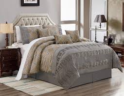 Maybe you would like to learn more about one of these? Jaba 7 Piece Bedding Set Grey Gold Comforter With Accent Pillows Bed In A Bag Azar Amazon Ca Home Kitchen Bedding Sets Comforter Sets Gold Comforter