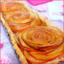 Tarte Aux Pommes Bouquet De Roses Saint Valentin Perle En Sucre Recette Tarte Aux Pommes Recette Tarte Tarte Aux Pommes
