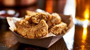 A fried chicken that the colonel himself would swoon over, with a thick, crunchy, aromatic crust, and a tender juicy interior that's infused with flavour, right down. Brined Fried Chicken Tenders Recipe Rachael Ray Show
