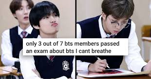 Examen para army en weverse 😱👀. Here S 10 Of The Funniest Army Reactions To Bts S 2021 Festa Exam Koreaboo