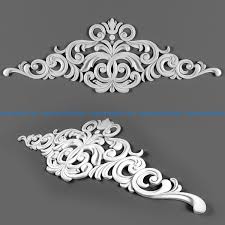 Carving Pattern A000305 File Obj Free Vector Art 3d Model Download For Cnc Download 3d Art Vector Art 3d Free Vector Art Vector Art