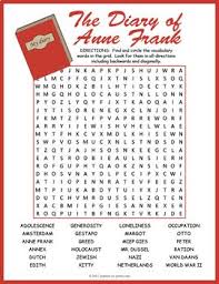 Diary Of Anne Frank Word Search By Puzzles To Print Tpt Anne Frank Vocabulary Words Anne Frank Diary