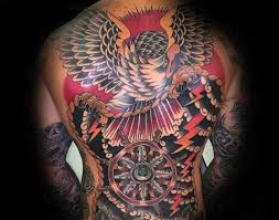For many people, this proud and powerful bird represents their ideal version of america. Japanese Eagle Tattoo On Back